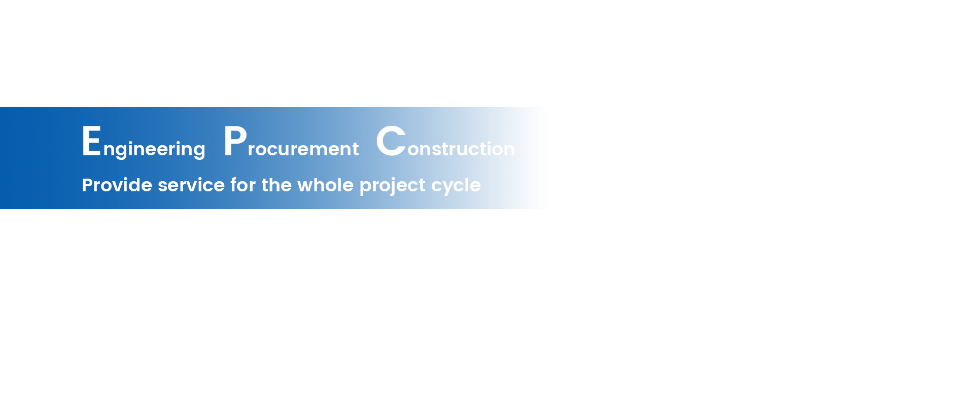 Provide service for the whole project cycle